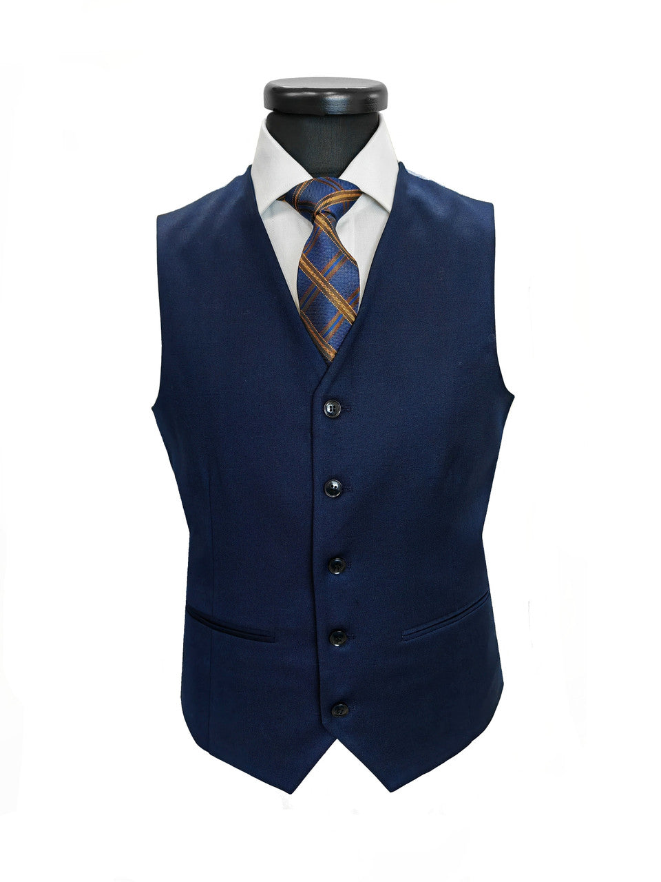 Men’s Slim Fit 3-Piece Wool-Blend Suit – Navy-1